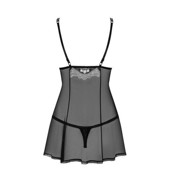 Koszulka 840-BAB-1 babydoll czarny L/XL Obsessive (E3) - obrazek 6