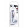 King Cock 5 Inch Cock with Balls Transparant