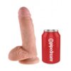 Dildo w kolorze skóry King Cock 17,8cm (E3) - obrazek 3