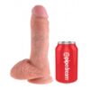 Dildo w kolorze skóry King Cock 20,3cm (E3) - obrazek 3