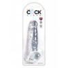 King Cock 8 Inch Cock with Balls Transparant