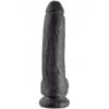 King Cock 9" Cock with Balls Black
