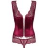 Gorset (bordowy) Miamor L/XL Obsessive (E3) - obrazek 6