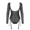 Tiulowe body z paskami L Noir Handmade (E3) - obrazek 4