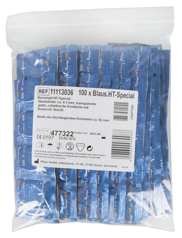 Grube Prezerwatywy 100 szt Blausiegel (E5) - obrazek 2
