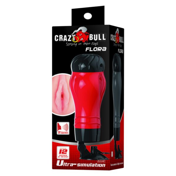 Masturbator z przyssawką i wibracją kształ ust Flora Crazy Bull Lybaile Pretty Love (E4) - obrazek 9