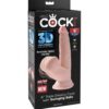 King Cock 3D Cock Swinging Balls 6 Inch