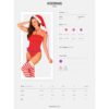 Kissmas body czerwone L/XL Obsessive (E3) - obrazek 9