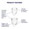 Zestaw kubeczków Feel Confident Menstrual Cup Set Transparent (E3) - obrazek 4