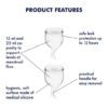 Zestaw kubeczków Feel Secure Menstrual Cup Set Transparent (E3) - obrazek 4
