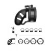 Pas cnoty Model 18 - Chastity - 3.5" - Black (E3) - obrazek 4