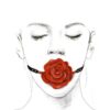 Knebel Zalo & Upko Rose Ball Gag Red Straps (E3) - obrazek 4