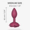 Korek analny Open Roses M Plum Star Love to Love (E3) - obrazek 4