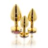 Korek analny Butt Plug With Diamond Jewel Gold L Taboom (E3) - obrazek 4