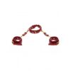 Zestaw obroża z kajdankami D-Ring Collar and Wrist Cuffs czerwonyTaboom (E3) - obrazek 4