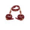 Zestaw obroża z kajdankami D-Ring Collar and Wrist Cuffs czerwonyTaboom (E3) - obrazek 5