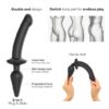 2w1 dildo i korek analny Black L (E3) Strap-on-me - obrazek 4