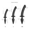 2w1 dildo i korek analny Black L (E3) Strap-on-me - obrazek 6