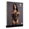 Bodystocking z pończochami połączenie siateczki i koronki Black 022 O/S (E3) - obrazek 8
